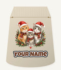Three Christmas Kittens Personalised Santa Sack