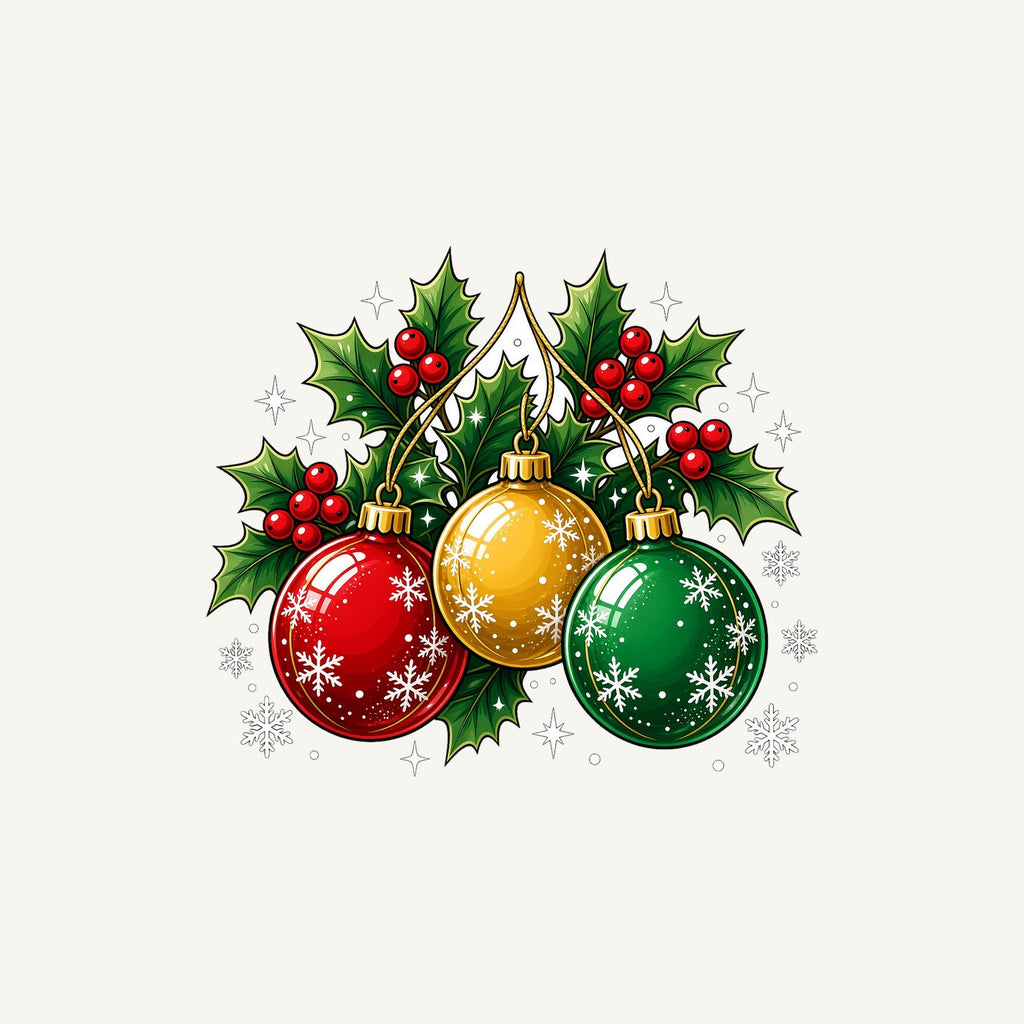 Three Glass Baubles Personalised Christmas Mug