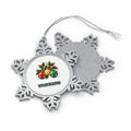 Three Glass Baubles Personalised Pewter Christmas Ornament