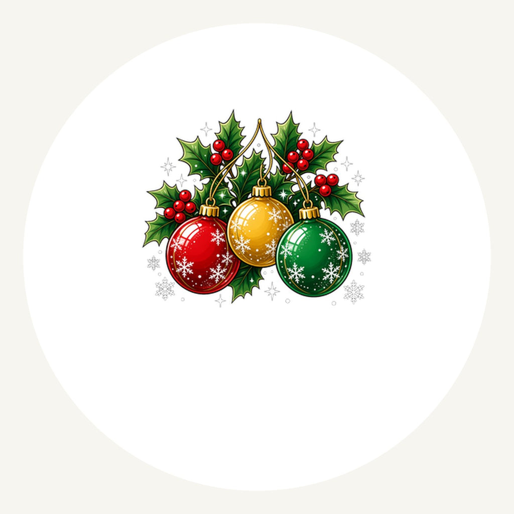 Three Glass Baubles Personalised Pewter Christmas Ornament