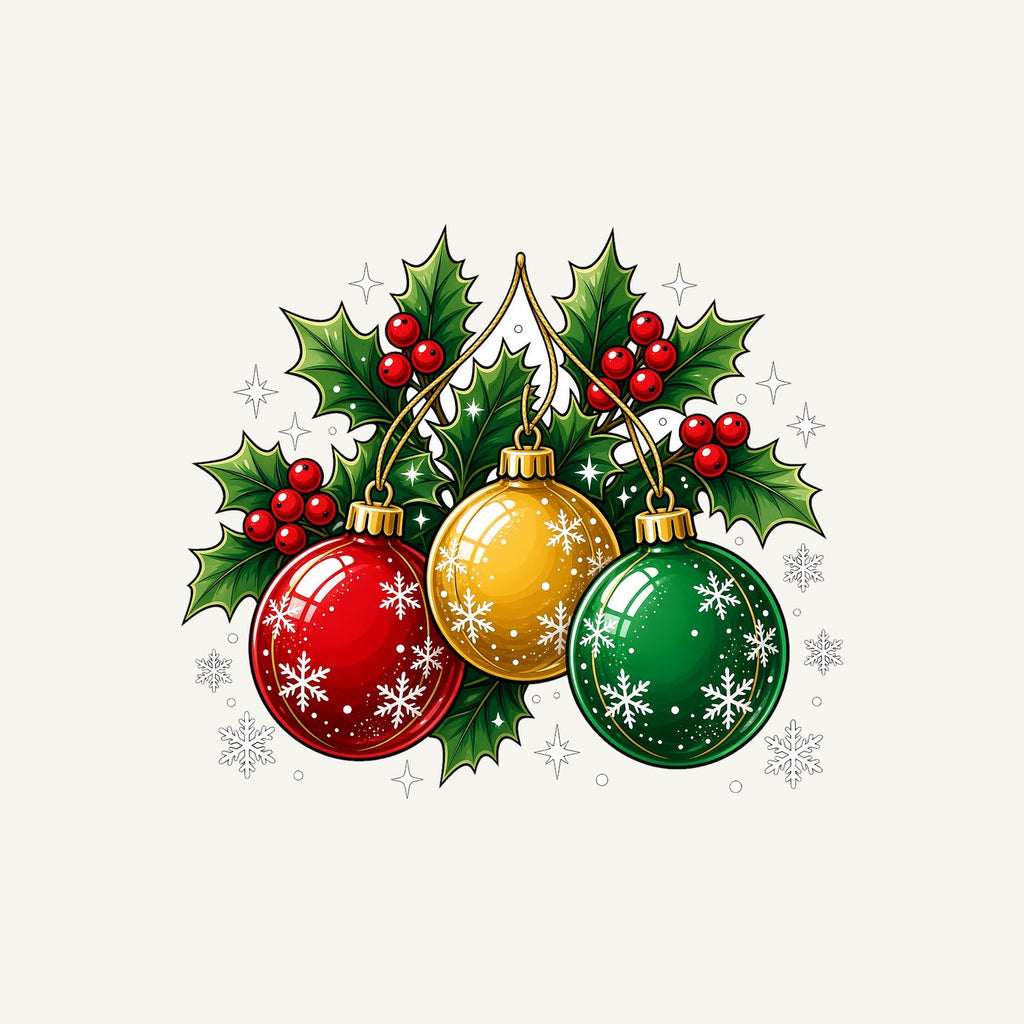 Three Glass Baubles Personalised Christmas T-Shirt and Hoodie