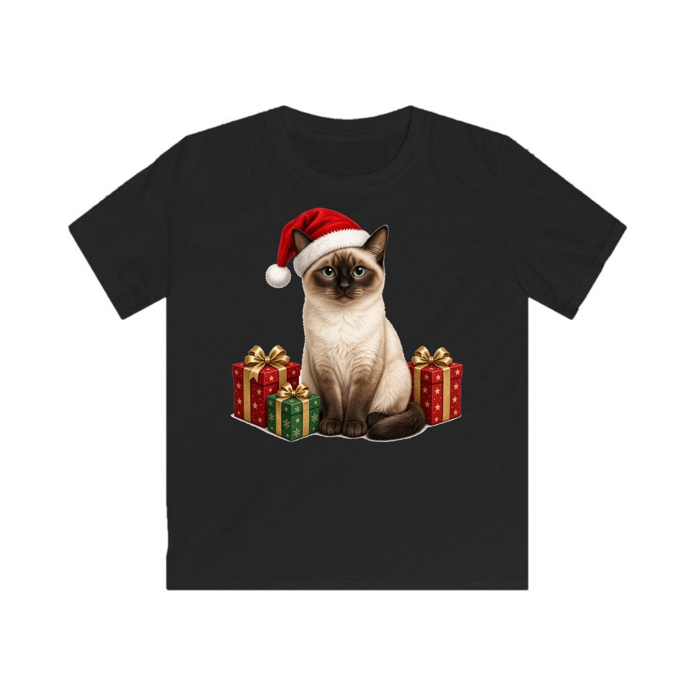Tonkinese personalised kids Christmas tee in black