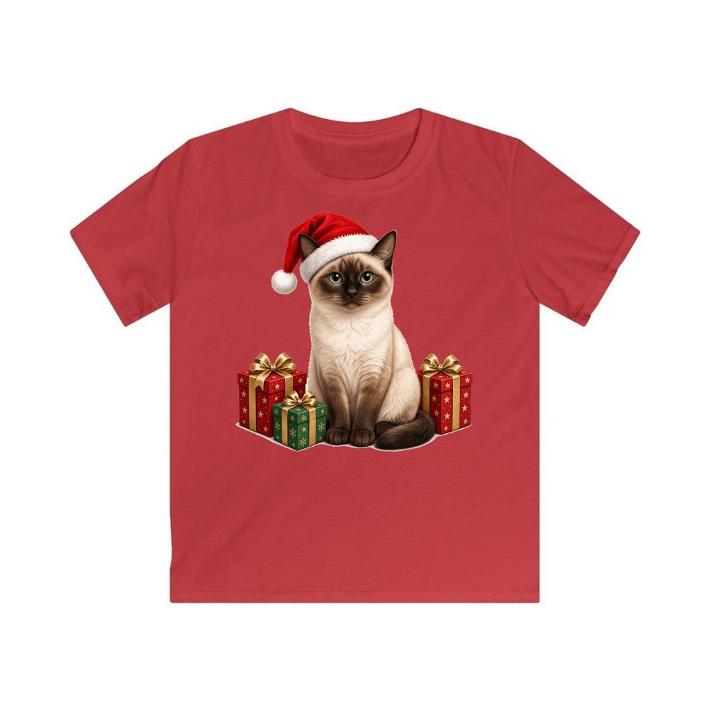 Tonkinese personalised kids Christmas tee in red