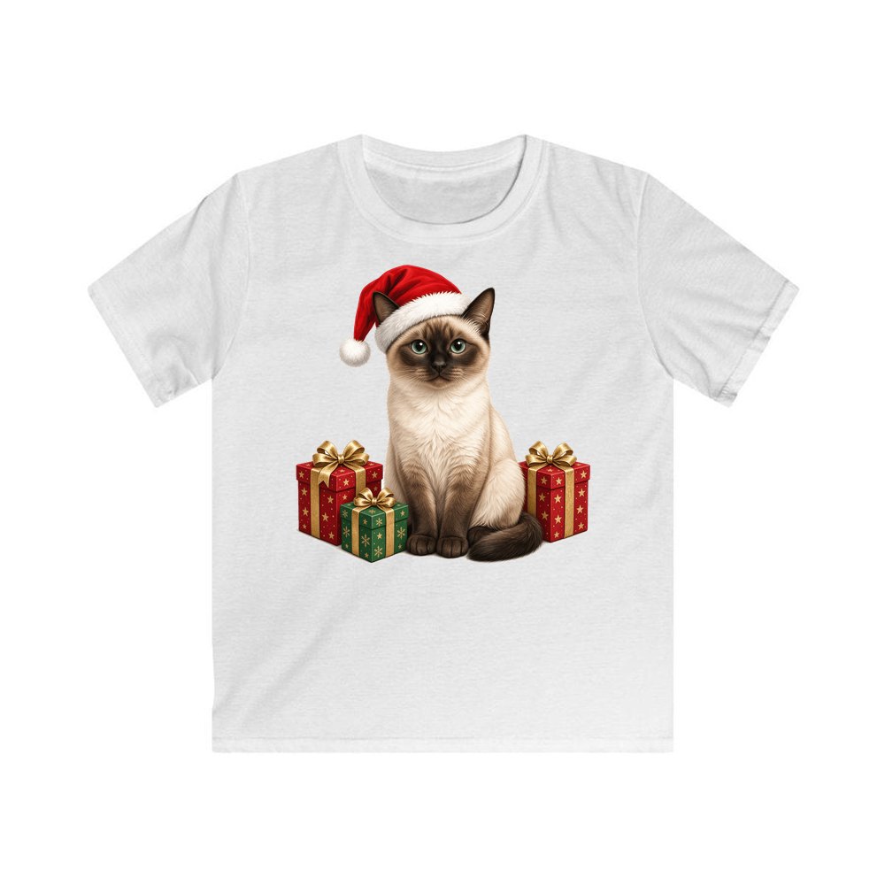 Tonkinese Christmas Kids Christmas Tee design on a white kids tee