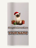 Tonkinese Christmas Personalised Beach Towel