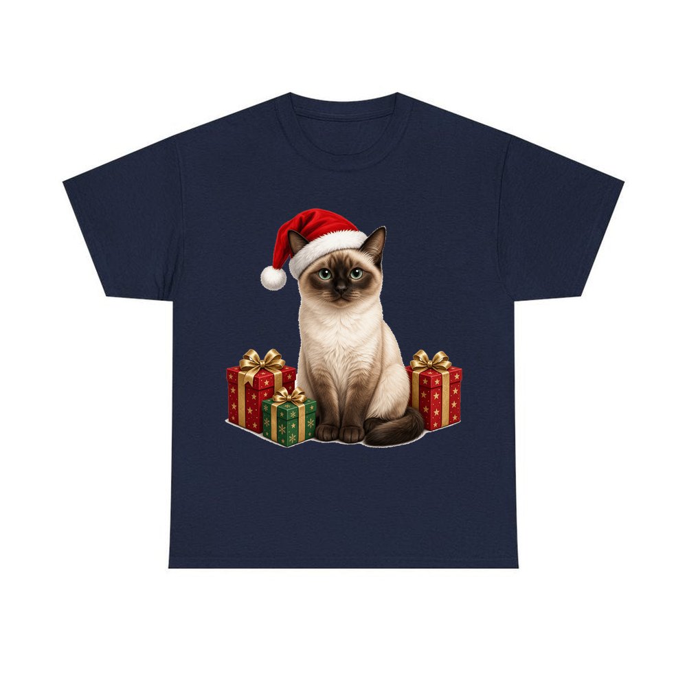Tonkinese personalised Christmas T-shirt in navy