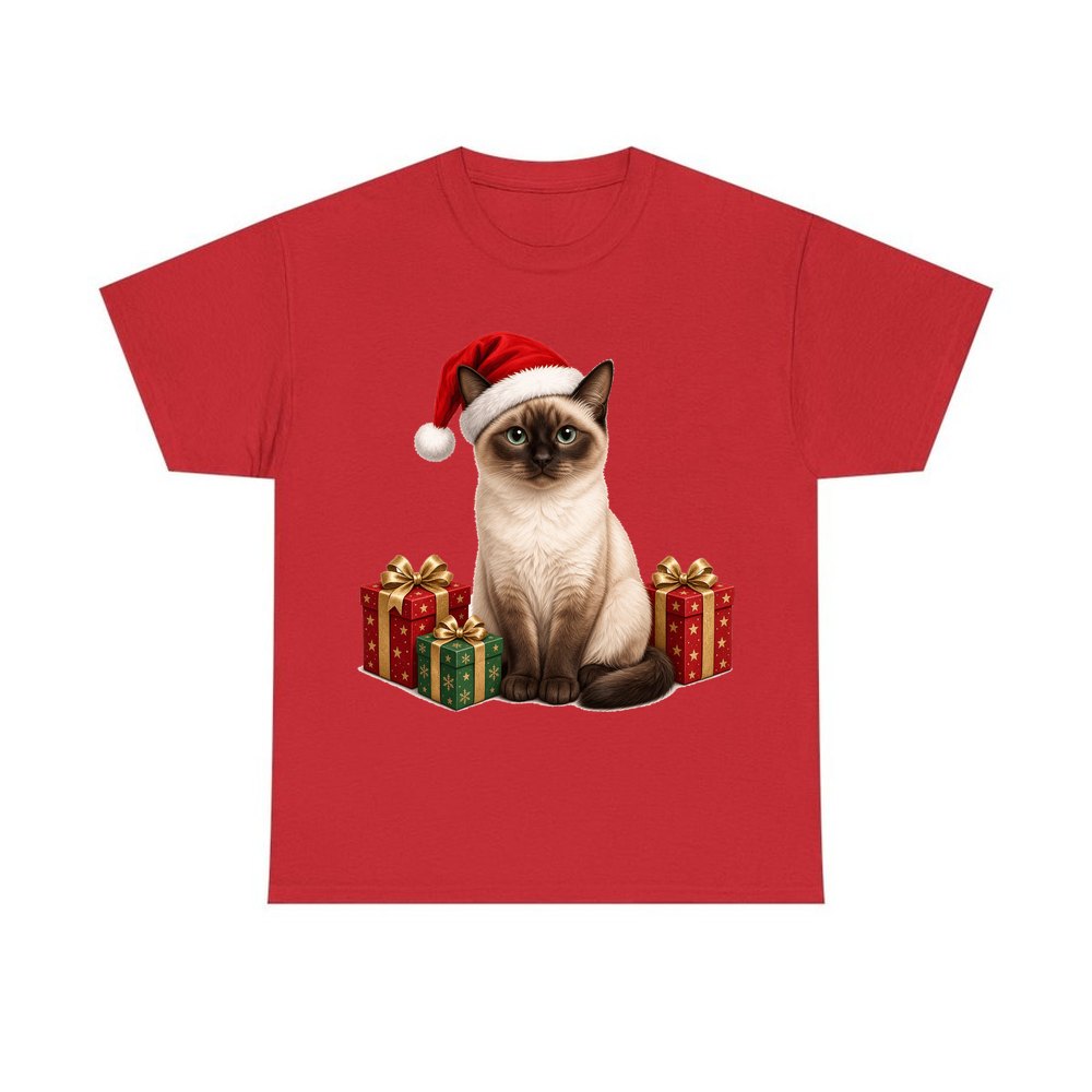 Tonkinese personalised Christmas T-shirt in red