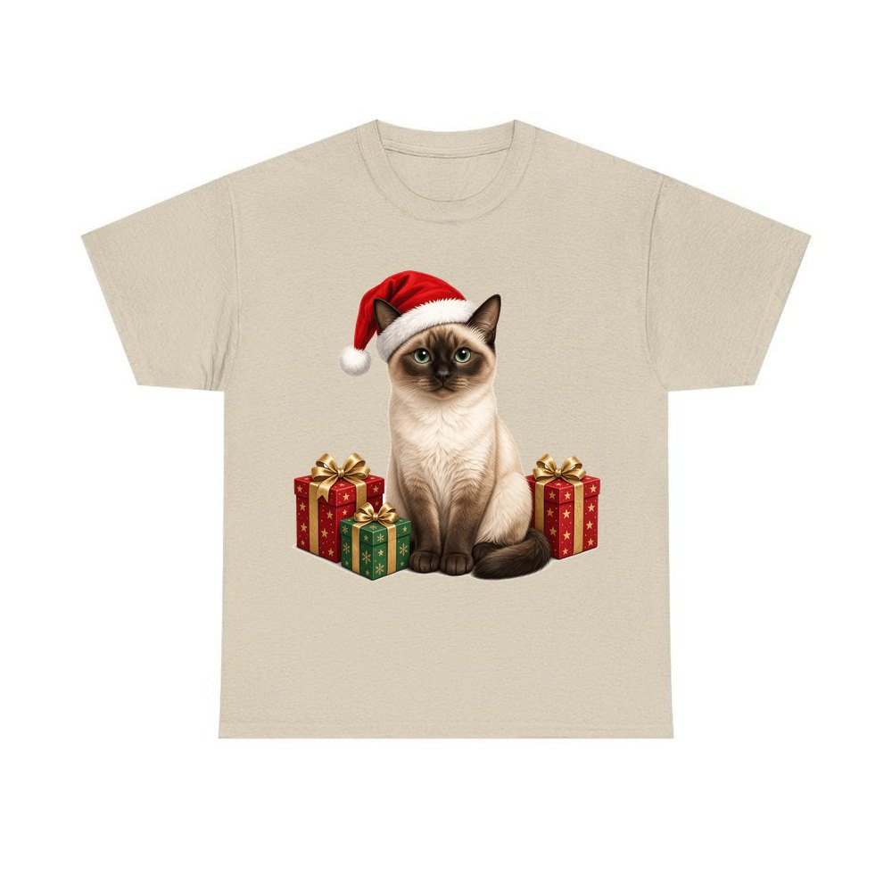 Tonkinese personalised Christmas T-shirt in sand