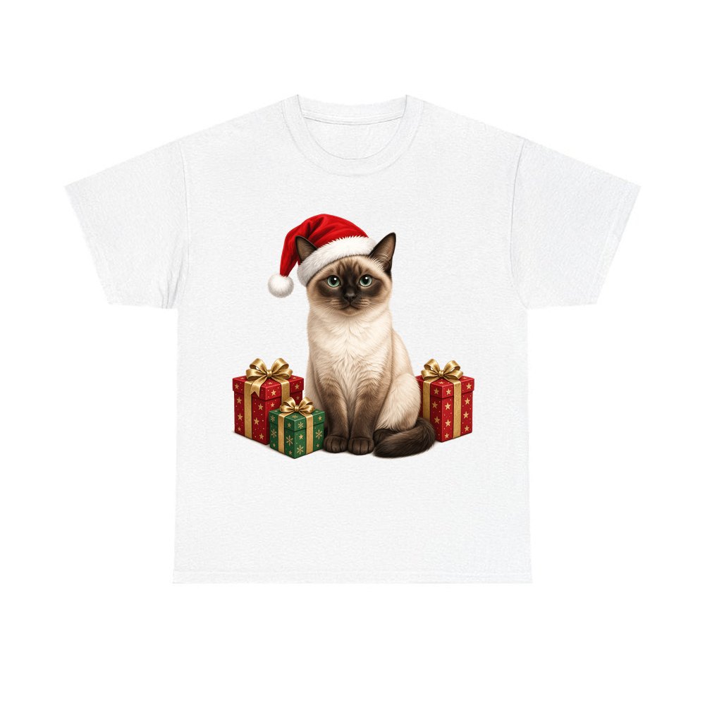 Tonkinese personalised Christmas T-shirt in white