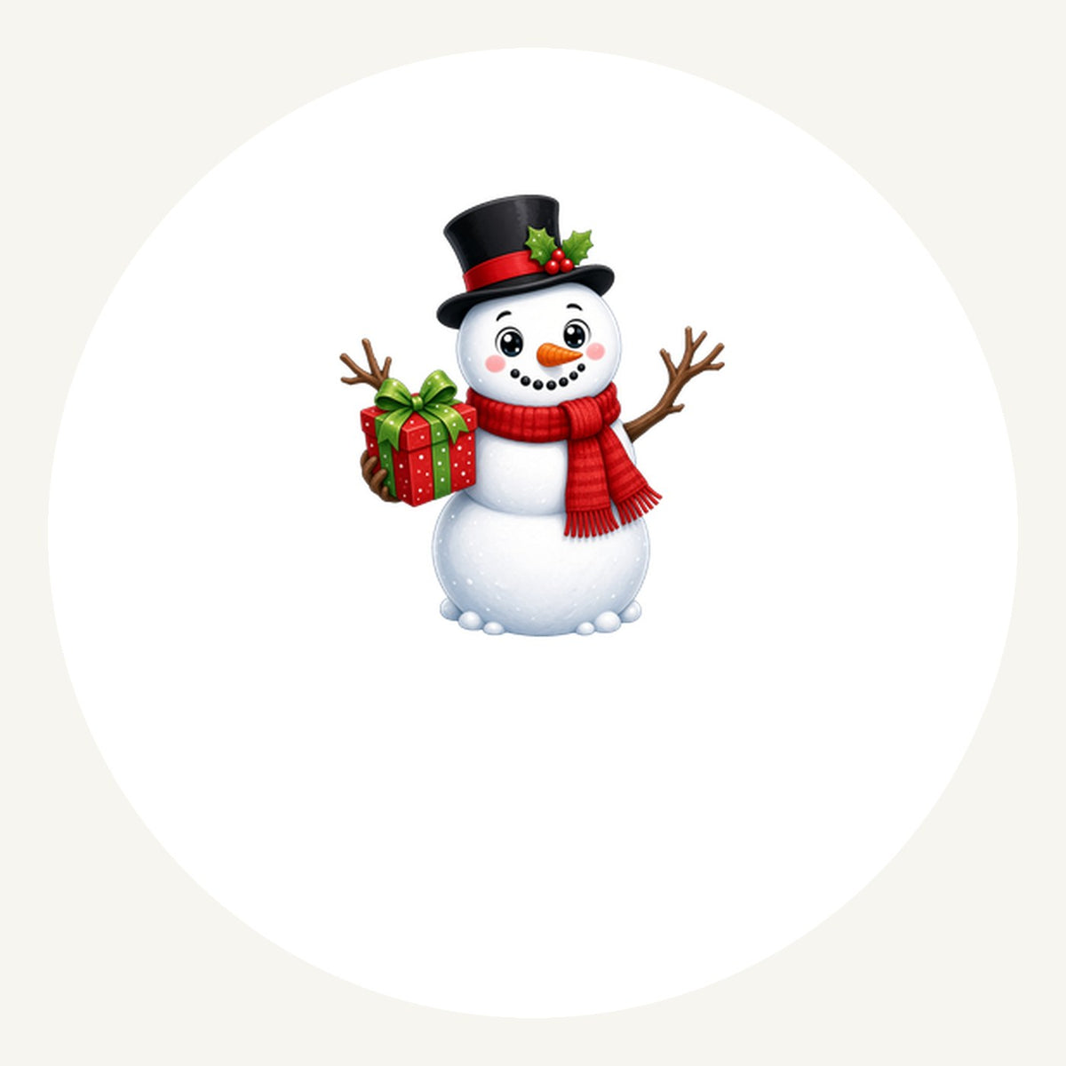 Top Hat Snowman Gift Personalised Pewter Christmas Ornament