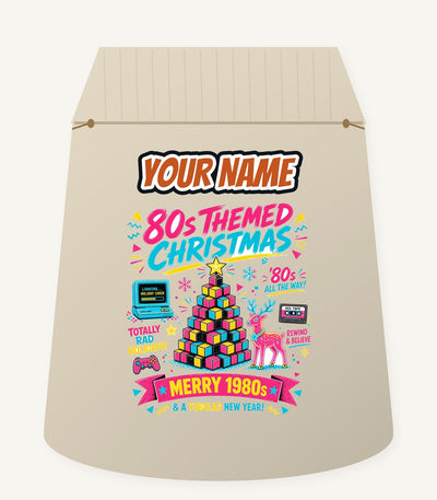 Totally Rad Eighties Christmas Personalised Santa Sack