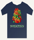 Tower Of Christmas Presents Personalised Kids and Baby Christmas Tee