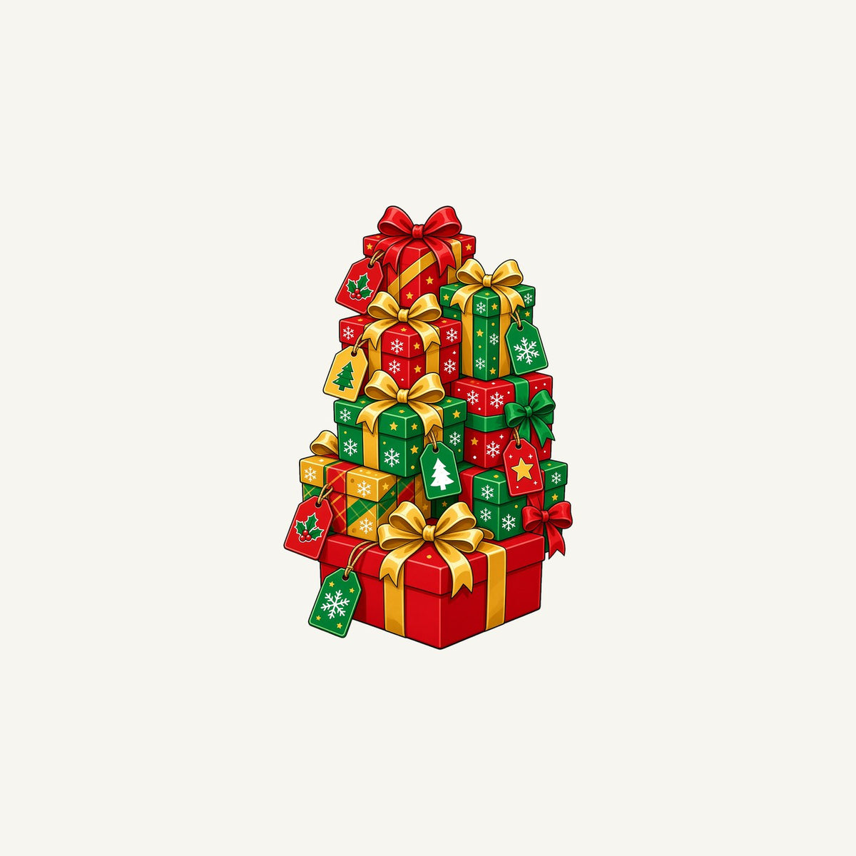 Tower Of Christmas Presents Personalised Christmas Mug