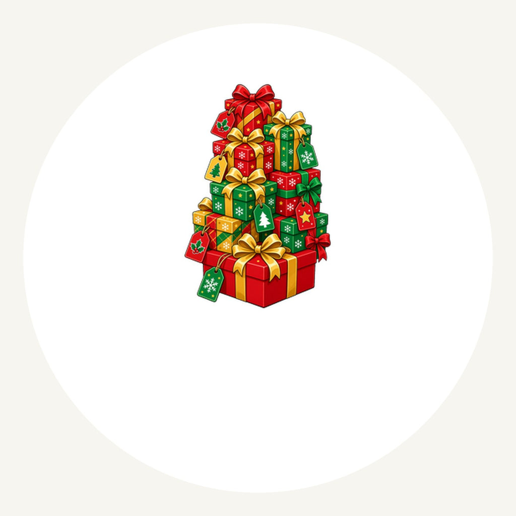 Tower Of Christmas Presents Personalised Pewter Christmas Ornament