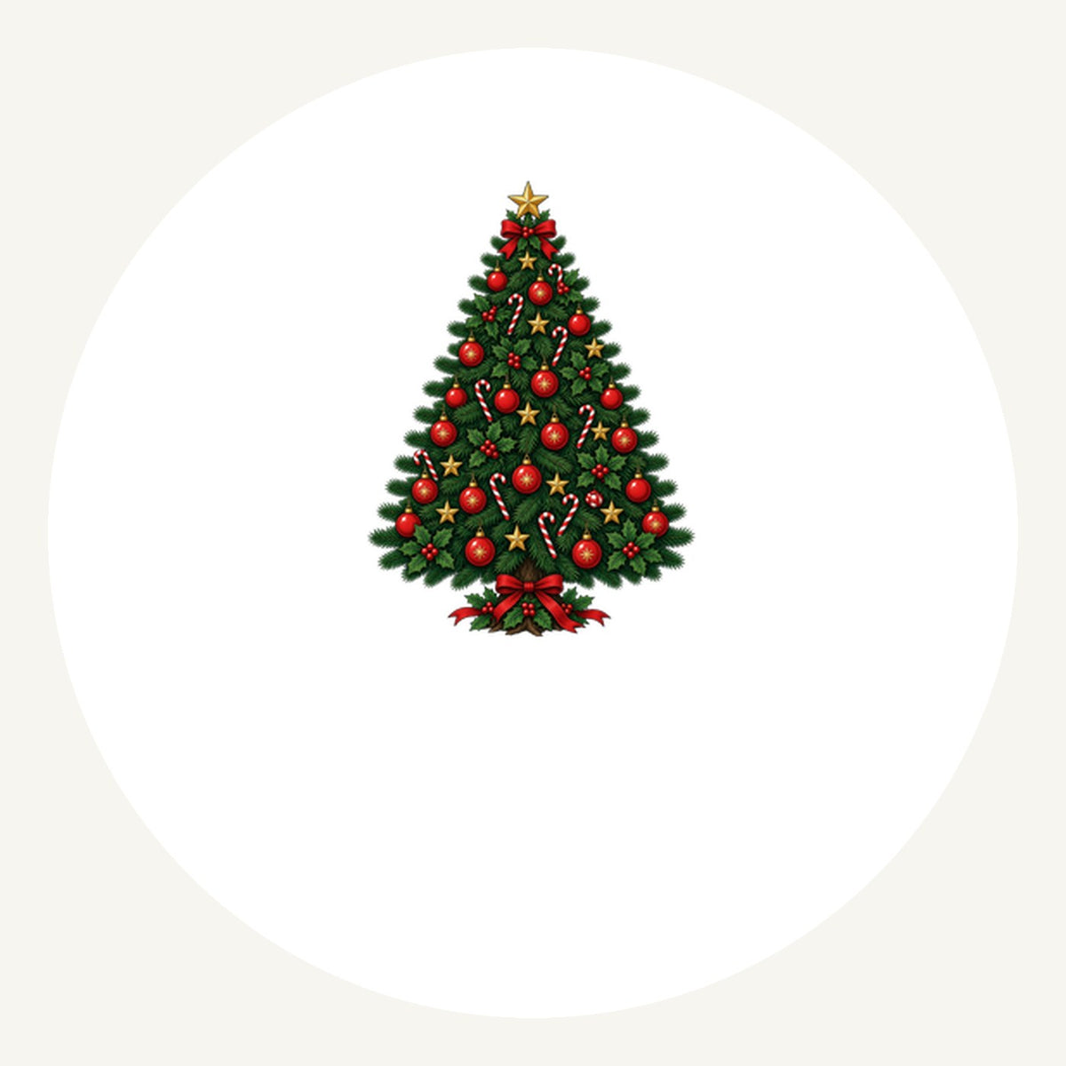 Traditional Christmas Tree with Gold Stars Personalised Pewter Christmas Ornament