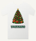 Traditional Red and Green Tree Personalised Christmas T-Shirt and Hoodie