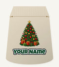 Traditional Red and Green Tree Personalised Santa Sack
