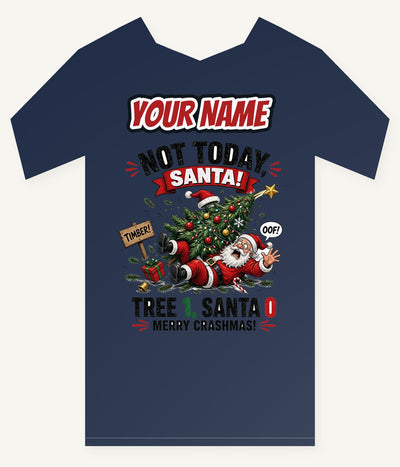 Tree 1, Santa 0 Personalised Kids Tee and Baby Bodysuit