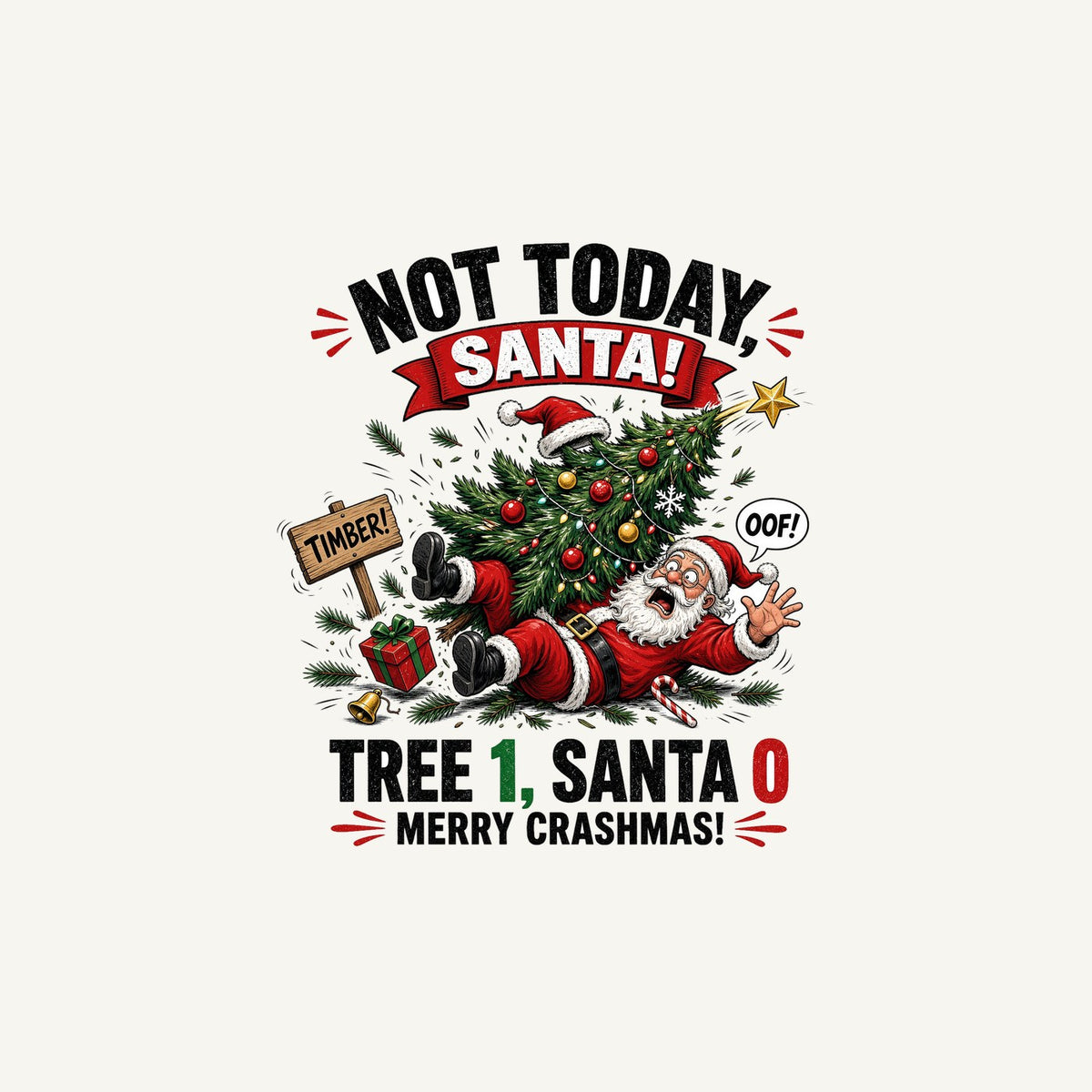 Tree 1, Santa 0 Personalised Christmas Mug