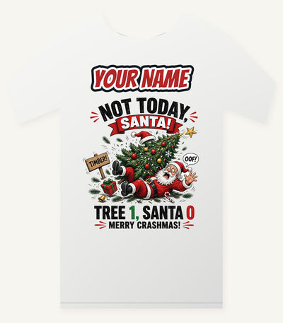 Tree 1, Santa 0 Personalised Christmas T-Shirt and Hoodie