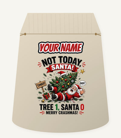 Tree 1, Santa 0 Personalised Santa Sack