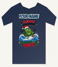 Tree-Mendous Wave Personalised Kids and Baby Christmas Tee