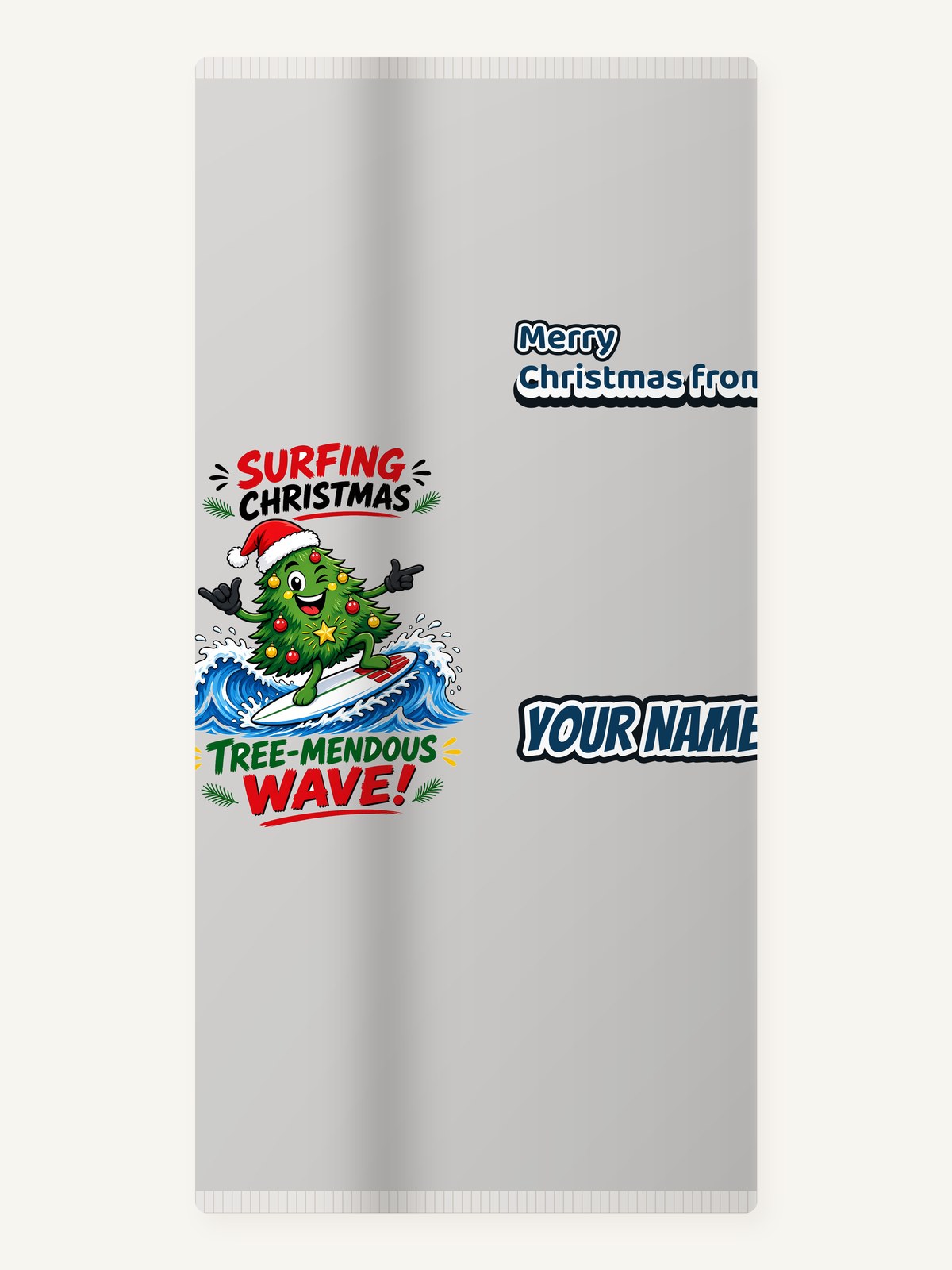 Tree-Mendous Wave Personalised Beach Towel