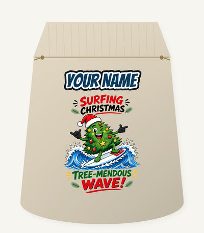 Tree-Mendous Wave Personalised Santa Sack