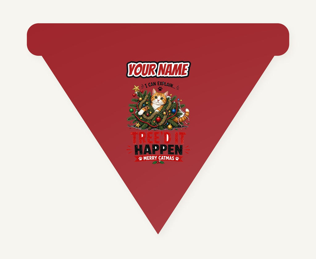 Tree'd It Happen Personalised Christmas Dog Bandana
