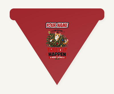 Tree'd It Happen Personalised Christmas Dog Bandana