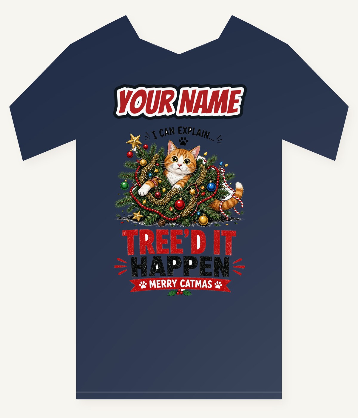 Tree'd It Happen Personalised Kids and Baby Christmas Tee