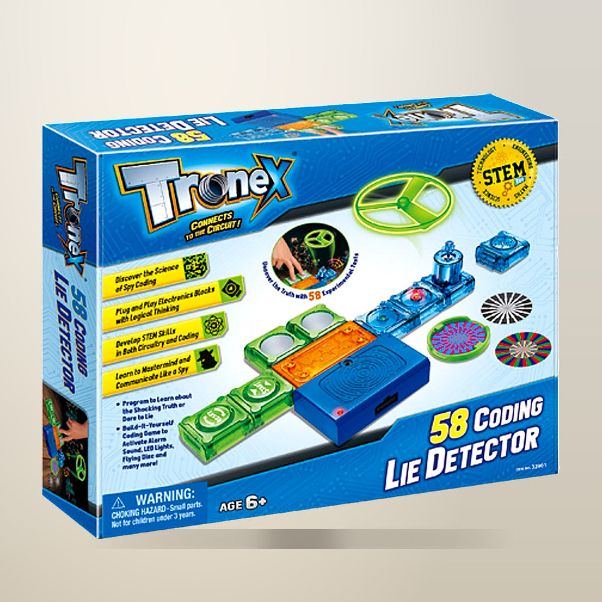 Kenisy Tronex Coding Lie Detector STEM Kit, Ages 6+, on a plain cream background