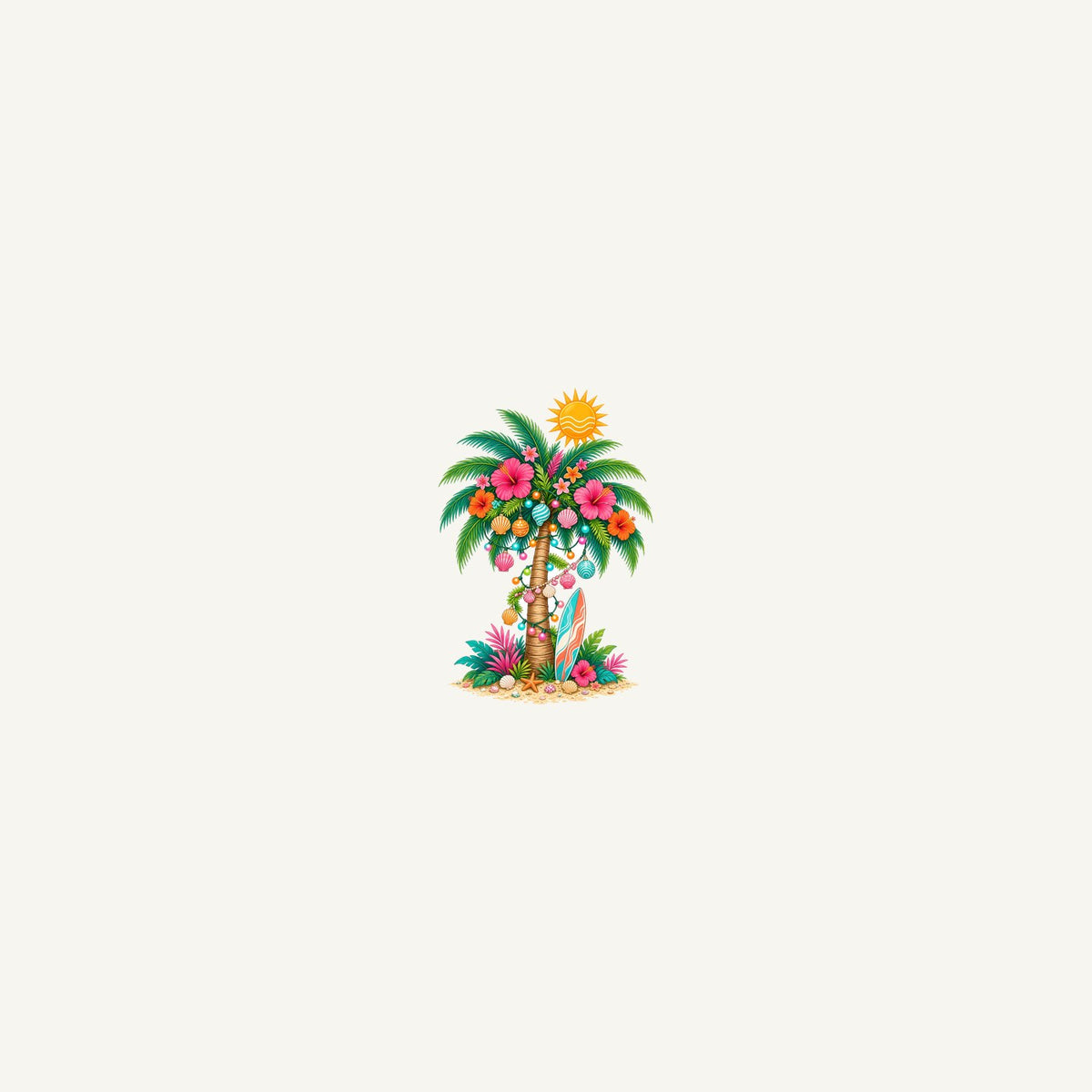Tropical Aussie Christmas Palm Personalised Beach Towel