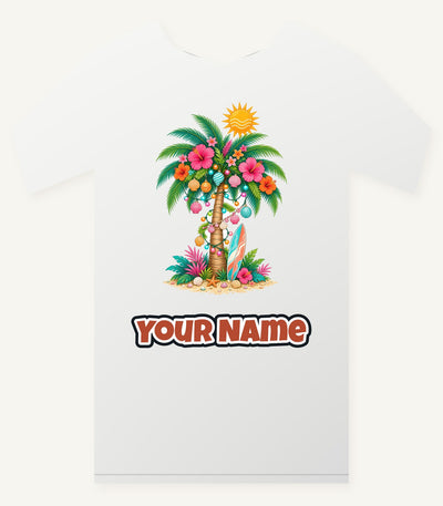Tropical Aussie Christmas Palm Personalised Christmas T-Shirt and Hoodie
