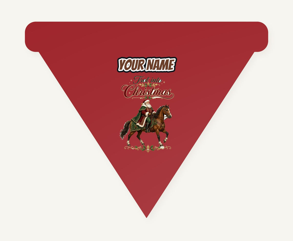 Trot Into Christmas Personalised Christmas Dog Bandana