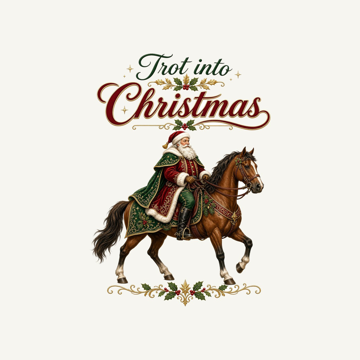 Trot Into Christmas Personalised Christmas Dog Bandana