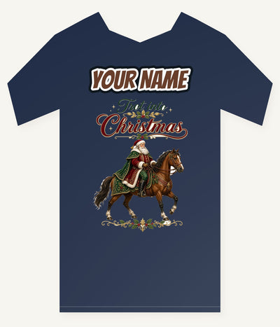 Trot Into Christmas Personalised Kids and Baby Christmas Tee