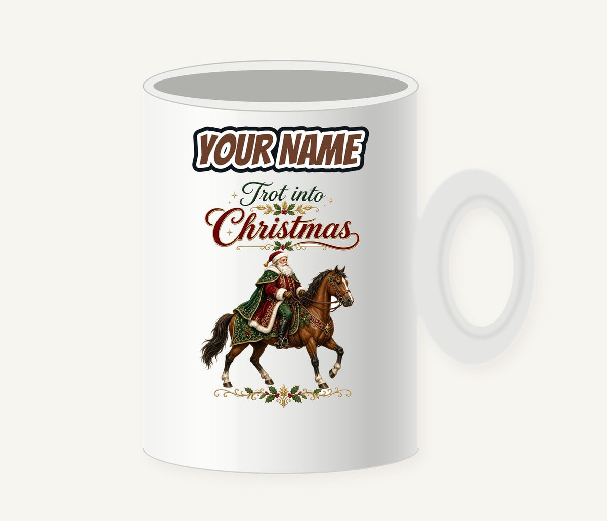 Trot Into Christmas Personalised Christmas Mug