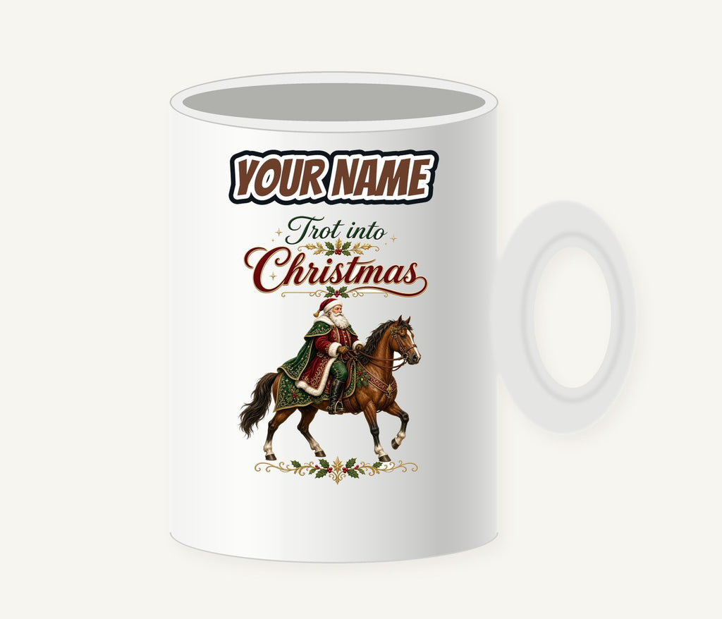 Trot Into Christmas Personalised Christmas Mug