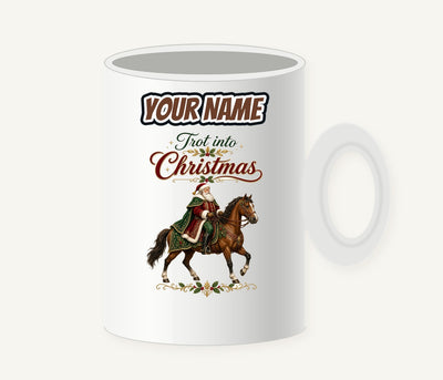 Trot Into Christmas Personalised Christmas Mug