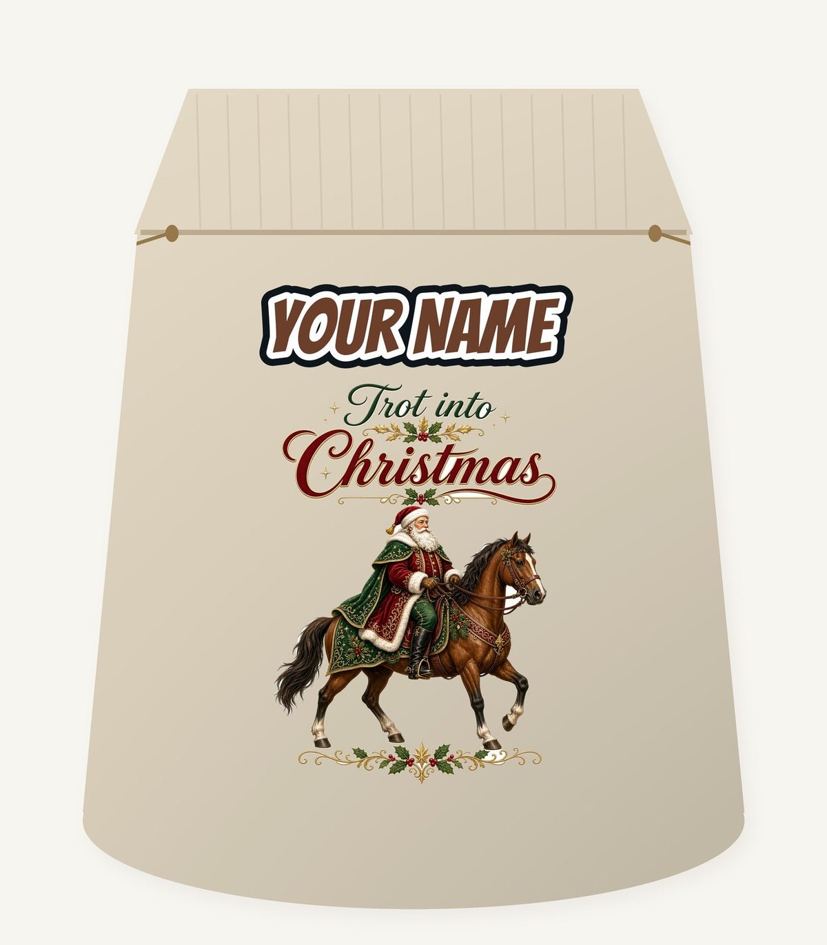 Trot Into Christmas Personalised Santa Sack