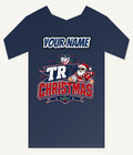 Try Christmas Rugby Santa Personalised Kids and Baby Christmas Tee