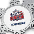 Try Christmas Rugby Santa Personalised Pewter Christmas Ornament