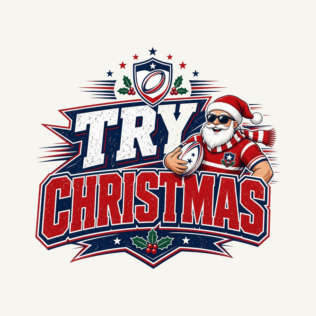 Try Christmas Rugby Santa Personalised Santa Sack