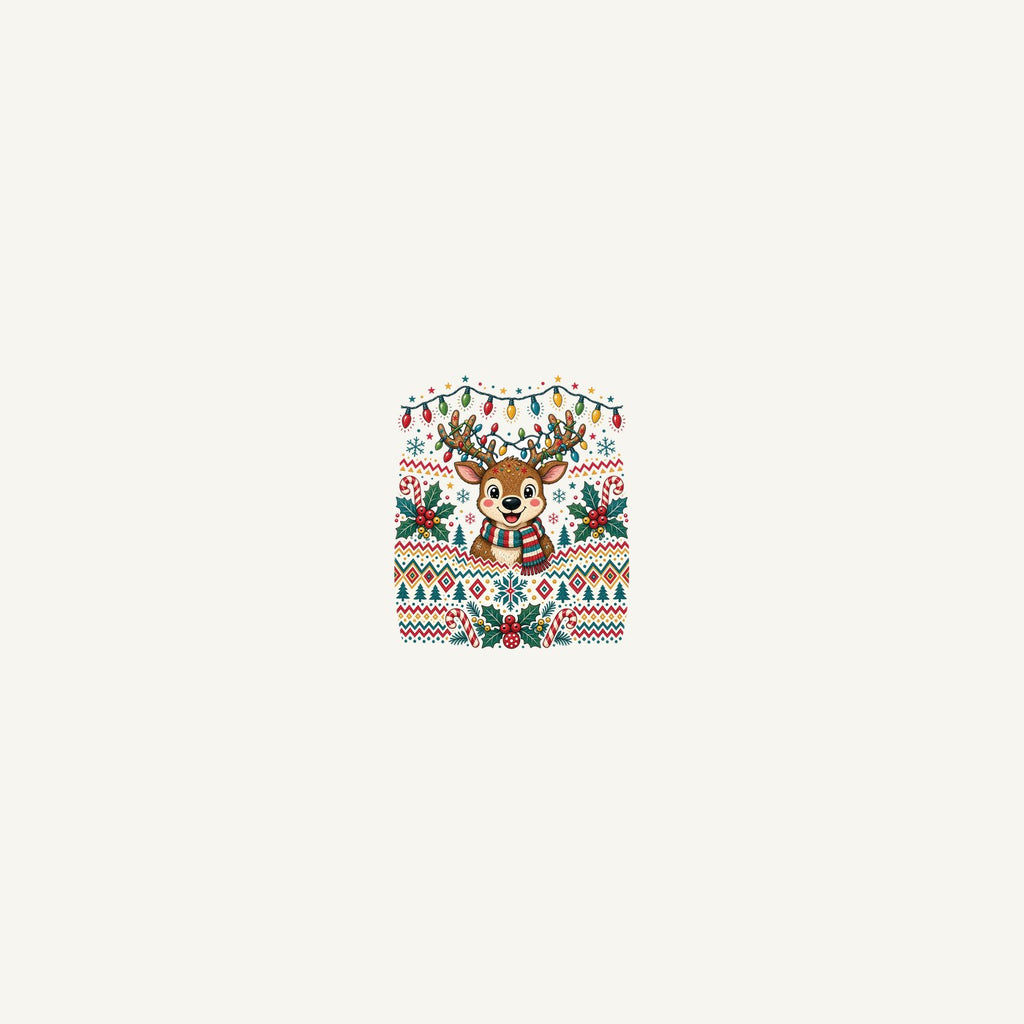 Ugly Christmas Jumper Reindeer Personalised Beach Towel