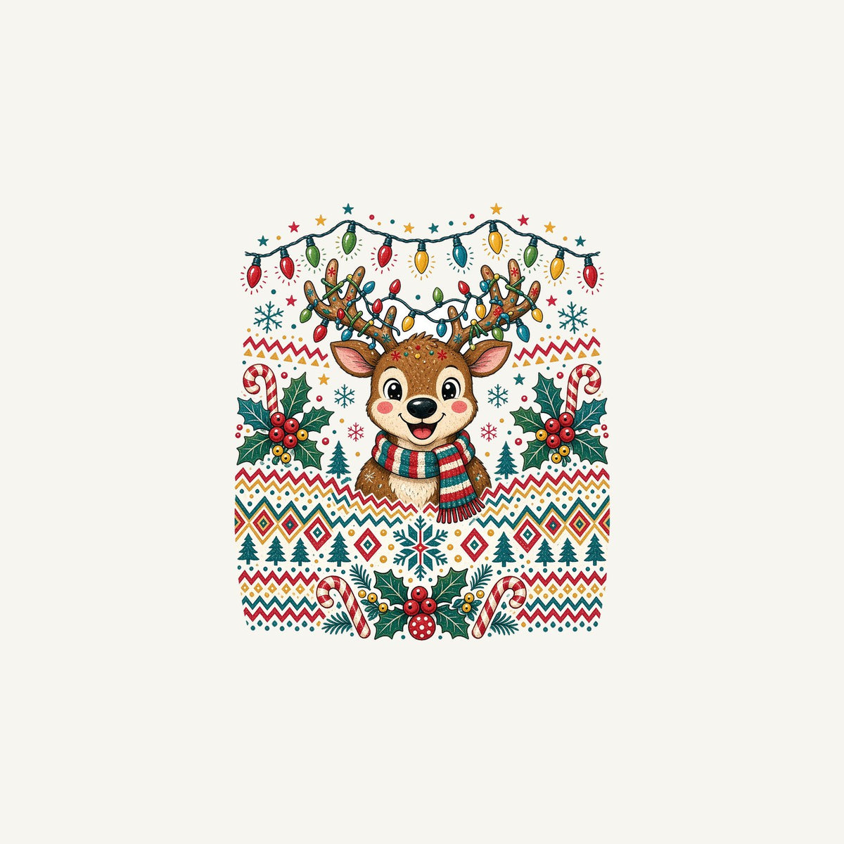 Ugly Christmas Jumper Reindeer Personalised Christmas Mug