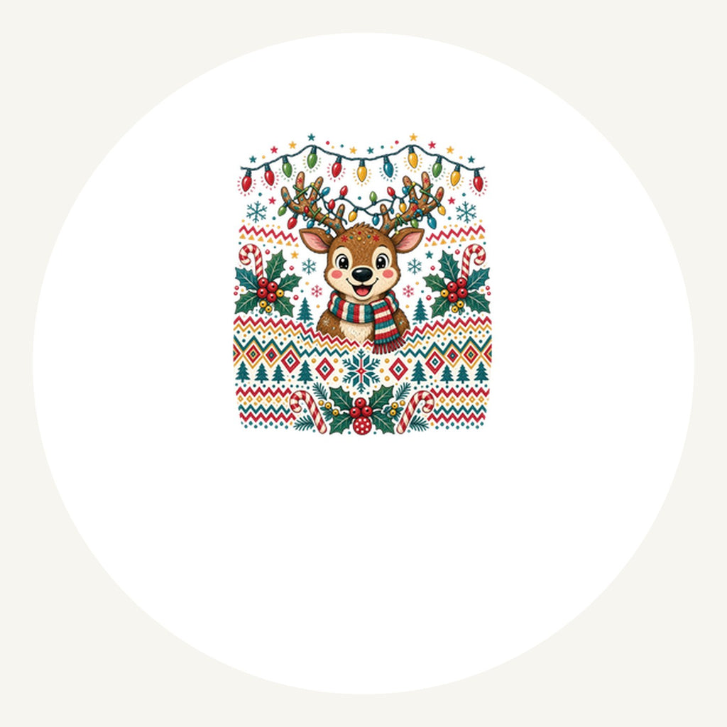 Ugly Christmas Jumper Reindeer Personalised Pewter Christmas Ornament