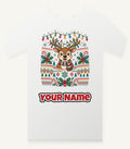 Ugly Christmas Jumper Reindeer Personalised Christmas T-Shirt and Hoodie