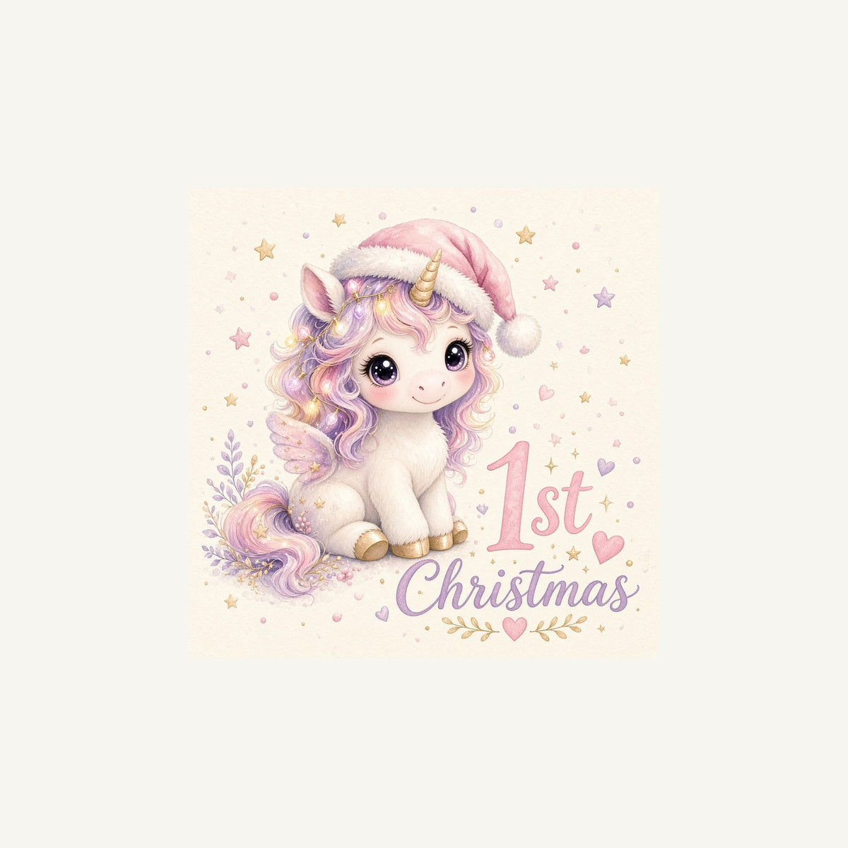 Unicorn First Christmas Personalised Christmas Mug