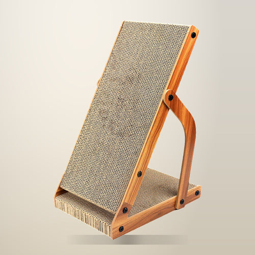 VaKa Cat Scratcher Lounge, on a plain cream background